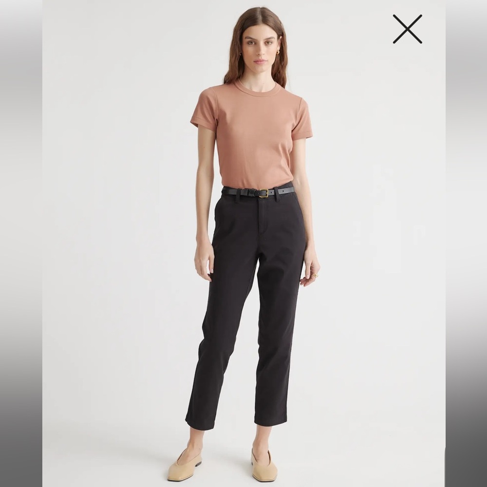 Stretch Cotton Twill Girlfriend Chino Pants